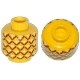 Minifigure, Head (Without Face) Pineapple Pattern - Hollow Stud