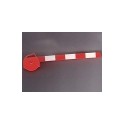 Duplo, Train Crossing Gate Crossbar with Small Handle with White Stripes Pattern