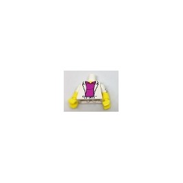 Torso Sport Jacket over Dark Pink Polo Shirt Pattern / Yellow Arms with Rolled Up Sleeves Pattern / Yellow Hands
