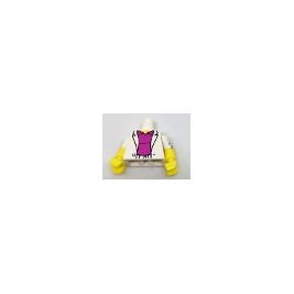 Torso Sport Jacket over Dark Pink Polo Shirt Pattern / Yellow Arms with Rolled Up Sleeves Pattern / Yellow Hands