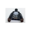 Torso Coat with White Ruffle over Dark Bluish Gray Vest, Silver Buttons Pattern / Black Arms with Silver Buttons Pattern...