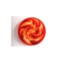 Tile, Round 2 x 2 with Bottom Stud Holder with Dark Red, Orange, Red, White and Yellow Swirled Fire Pattern