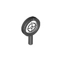 Minifigure, Utensil Magnifying Glass Thick Frame and Solid Handle with Trans-Clear Lens with Crosshairs Pattern