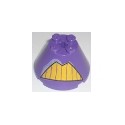 Cone 4 x 4 x 2 with Axle Hole and Yellow Teeth Pattern (Zurg)