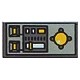 Tile 1 x 2 with Vehicle Control Panel Pattern