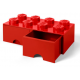 Caja de almacenaje 8 con cajones rojo