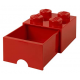 Caja de almacenaje 4 con cajón rojo