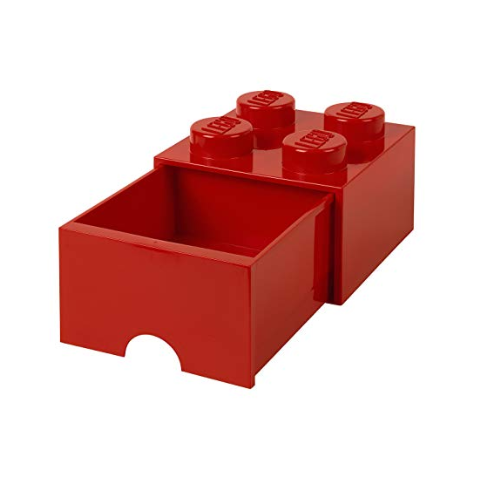 Caja de almacenaje 4 con cajón rojo