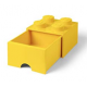 Caja de almacenaje 4 con cajón amarillo