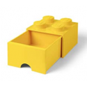 Caja de almacenaje 4 con cajón - Amarillo