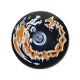 Dish 4 x 4 Inverted (Radar) with Solid Stud with Dragon Orange and White Pattern