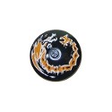 Dish 4 x 4 Inverted (Radar) with Solid Stud with Dragon Orange and White Pattern