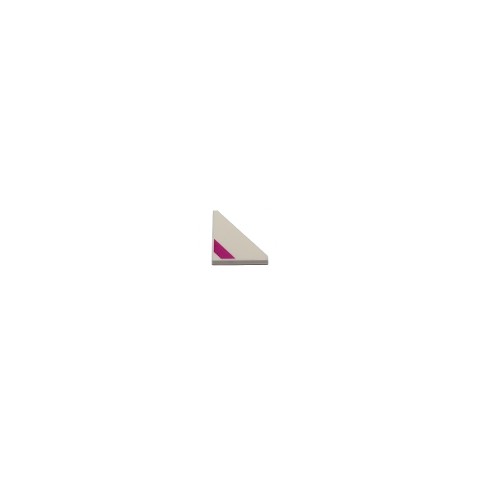 Tile, Modified 2 x 2 Triangular with Magenta Diagonal Stripe Pattern