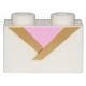 Brick 1 x 2 with Gold Trim and Bright Pink Triangle Pattern