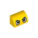 Brick, Modified 1 x 2 x 1 No Studs, Curved Top with Large Stern Eyes Pattern (Duckmobile)