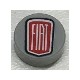 Tile, Round 1 x 1 with FIAT Logo Pattern