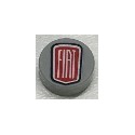 Tile, Round 1 x 1 with FIAT Logo Pattern