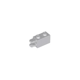 Hinge Brick 1 x 2 Locking with 2 Fingers Horizontal End, 7 Teeth