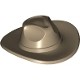 Minifigure, Headgear Hat, Very Wide Brim, Outback Style (Fedora)