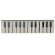 Tile 1 x 4 with Black and White Piano Keys Pattern