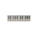 Tile 1 x 4 with Black and White Piano Keys Pattern