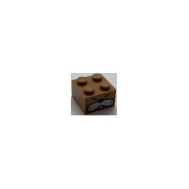 Brick 2 x 2 with Face, Whiskers and Tooth Pattern (Monty Mole)