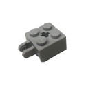 Hinge Brick 2 x 2 Locking with 2 Fingers Vertical and Cross Style Axle Hole, 7 Teeth