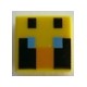Tile 1 x 1 with Groove with Passive Bee Eyes Minecraft Pixelated Pattern