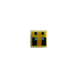 Tile 1 x 1 with Groove with Passive Bee Eyes Minecraft Pixelated Pattern