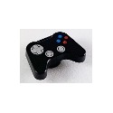 Minifigure, Utensil Video Game Controller with Silver Controls, Blue and Red Buttons Pattern