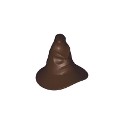 Minifigure, Headgear Hat, Wizard / Witch with Molded Face (HP Sorting Hat)