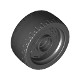 Wheel 24 x 12 with Pin Hole with Fixed Black Rubber Tire