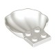 Clam / Scallop Shell with 4 Studs