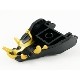 Dragon Head (Ninjago) Jaw with 2 Bar Handles on Back - Closed Ends with Gold Teeth Pattern