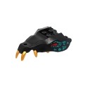 Dragon Head (Ninjago) Jaw with 2 Bar Handles on Back - Closed Ends with Gold Teeth, Red Eyes and Dark Turquoise Scales P...
