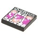 Tile 2 x 2 with Groove with BeatBit Album Cover - Girls Dancing, Middle Upside Down Pattern