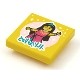 Tile 2 x 2 with Groove with BeatBit Album Cover - Minifigure in Dress and Spotlight Pattern