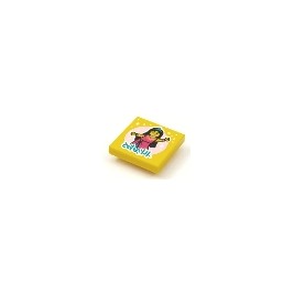 Tile 2 x 2 with Groove with BeatBit Album Cover - Minifigure in Dress and Spotlight Pattern