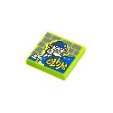 Tile 2 x 2 with Groove with BeatBit Album Cover - Robot Graffiti Pattern