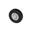 Wheel Small with Stub Axles and Fixed Black Tire 14mm D. x 4mm Smooth