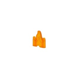 Wave Rounded 1 x 4 with 2 Studs on Ends (Flame, Rock)