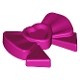 Friends Accessories Hair Decoration, Bow with Heart, Long Ribbon and Pin