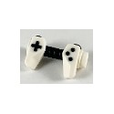 Minifigure, Utensil Game Controller, Holes on Sides for Bar with Black Buttons and Center Handle Pattern