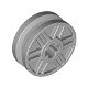 Wheel 18mm D. x  8mm with Fake Bolts and Shallow Spokes and Axle Hole