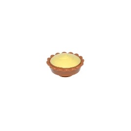 Pie with Bright Light Yellow Cream Filling Pattern