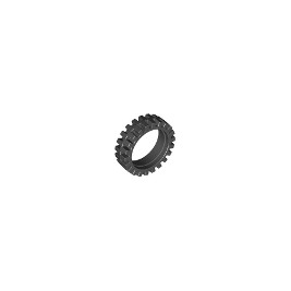 Tire 24mm D. x 7mm Offset Tread - Band Around Center of Tread