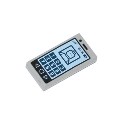 Tile 1 x 2 with Groove with Cell Phone with "81%" and Minifigure on Screen Pattern