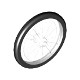 Wheel Bicycle with Fixed Black Hard Rubber Tire (1-Piece Wheel)