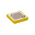 Tile 2 x 2 with Groove with Super Mario Scanner Code Coins and 'START' Pattern (Sticker) - Set 71390