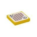 Tile 2 x 2 with Groove with Super Mario Scanner Code Pipe and 'START 30' Pattern (Sticker) - Set 71380